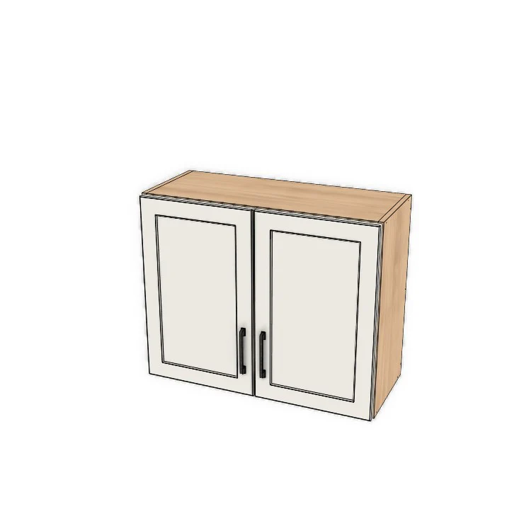 30" Wide x 24" High Fridge/Stove Cabinet - (Hardrock Maple Melamine Boxes - Thermofoil Doors)