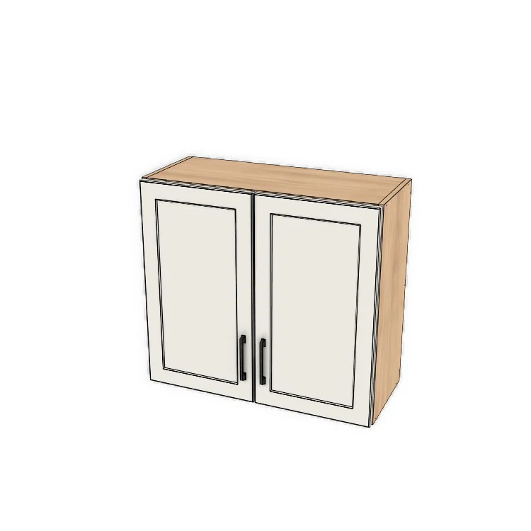 30" Wide x 27" High Fridge/Stove Cabinet - (Hardrock Maple Melamine Boxes - Thermofoil Doors)