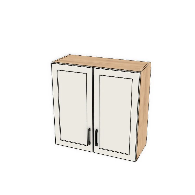 30" Wide x 30" High Fridge/Stove Cabinet - (Hardrock Maple Melamine Boxes - Thermofoil Doors)