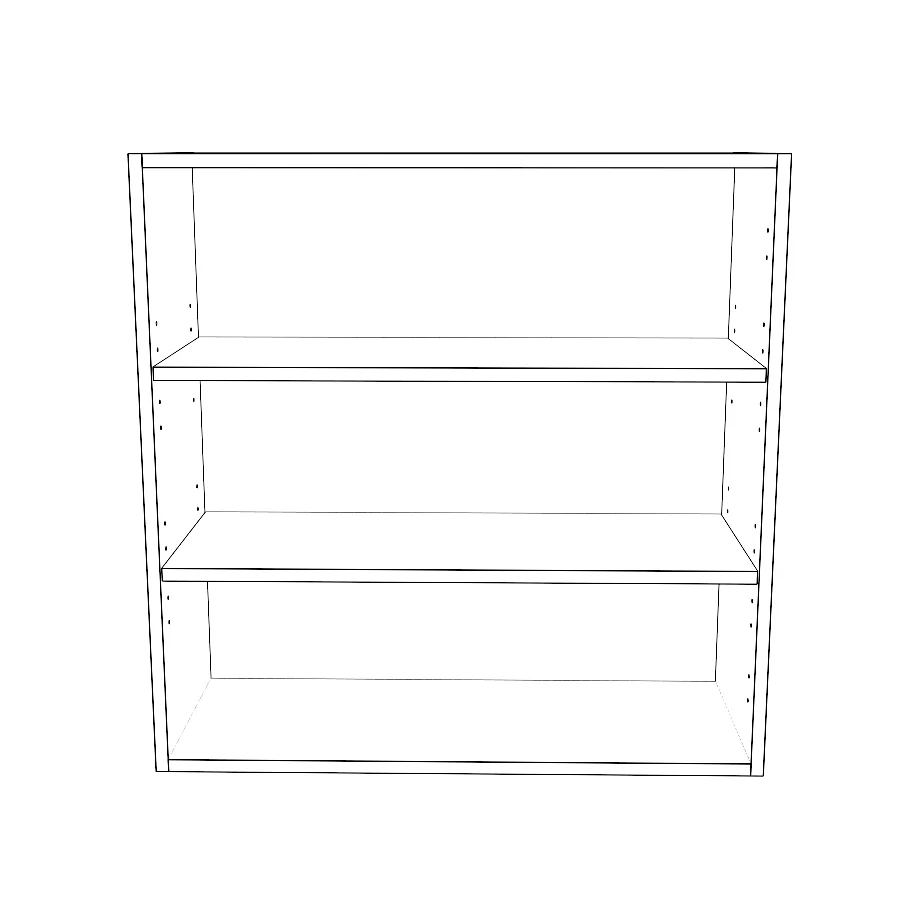 30" Wide x 30" High Wall Cabinet - Thermofoil Doors - Image 2