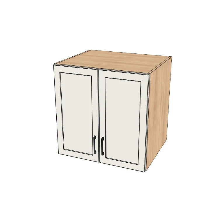30" Wide x 30" High x 24" Deep Fridge/Stove Cabinet - (Hardrock Maple Melamine Boxes - Thermofoil Doors)