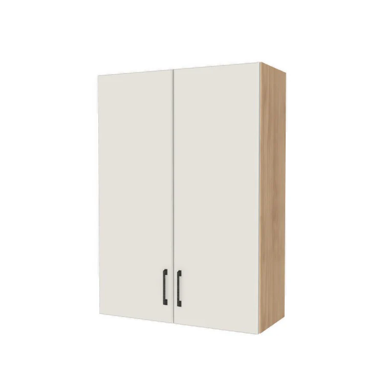 30" Wide x 42" High Wall Cabinet - (Hardrock Maple Melamine Boxes - Flat Panel Doors)
