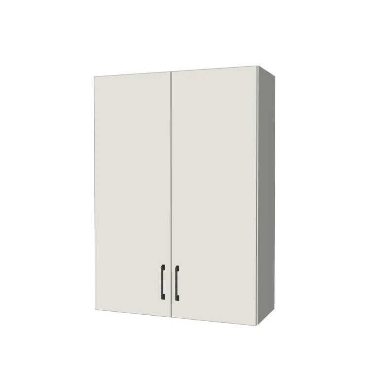 30" Wide x 42" High Wall Cabinet - (White Melamine Boxes - Flat Panel Doors)