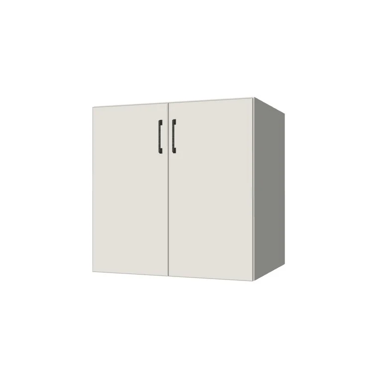31" Wide Base Cabinet - (White Melamine Boxes - Flat Panel Doors)