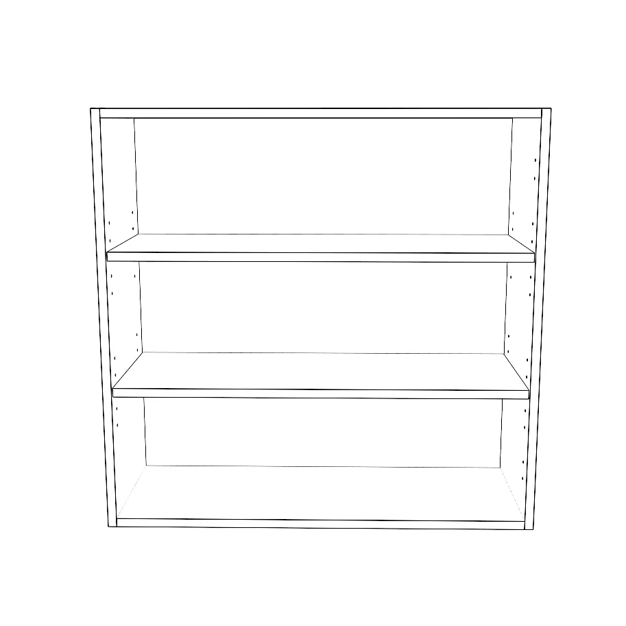 31" Wide x 30" High Wall Cabinet - Thermofoil Doors - Image 2