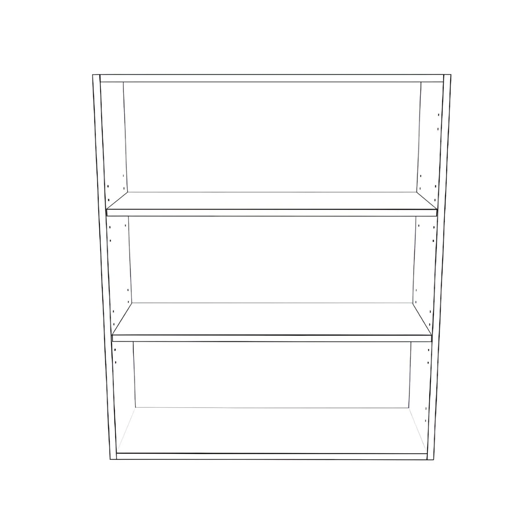 31" Wide x 36" High Wall Cabinet - Thermofoil Doors - Image 2