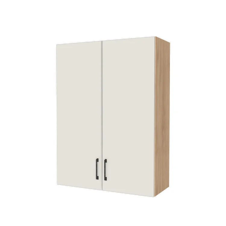 31" Wide x 42" High Wall Cabinet - (Hardrock Maple Melamine Boxes - Flat Panel Doors)