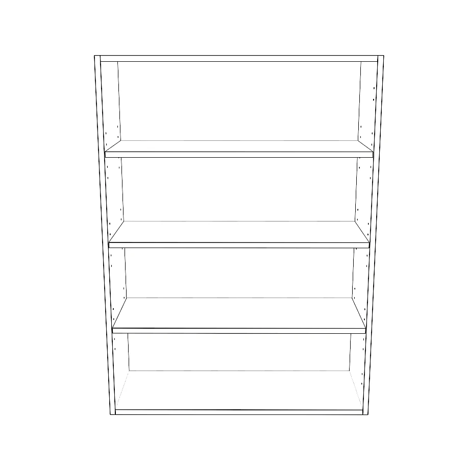 31" Wide x 42" High Wall Cabinet - Painted Doors - Image 2