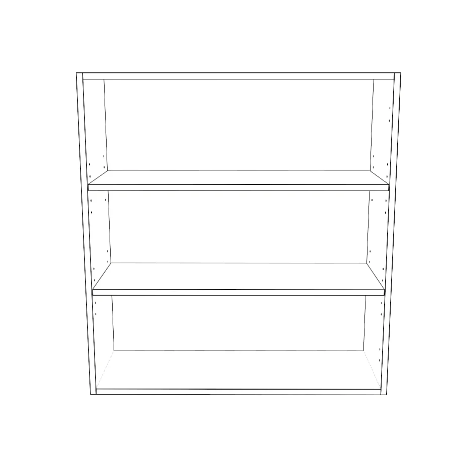32" Wide 34" High Blind Corner Wall Cabinet - Door on Right/Left Side - Thermofoil Doors - Image 2