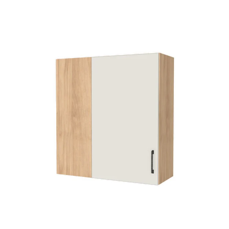 32" Wide 34" High Blind Corner Wall Cabinet - Door on Right/Left Side - (Hardrock Maple Melamine Boxes - Flat Panel Doors)