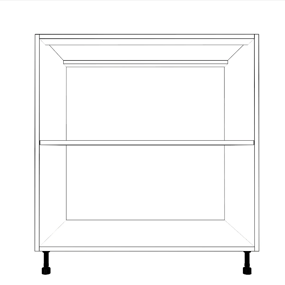 32" Wide Base Cabinet - Painted Doors - Image 2