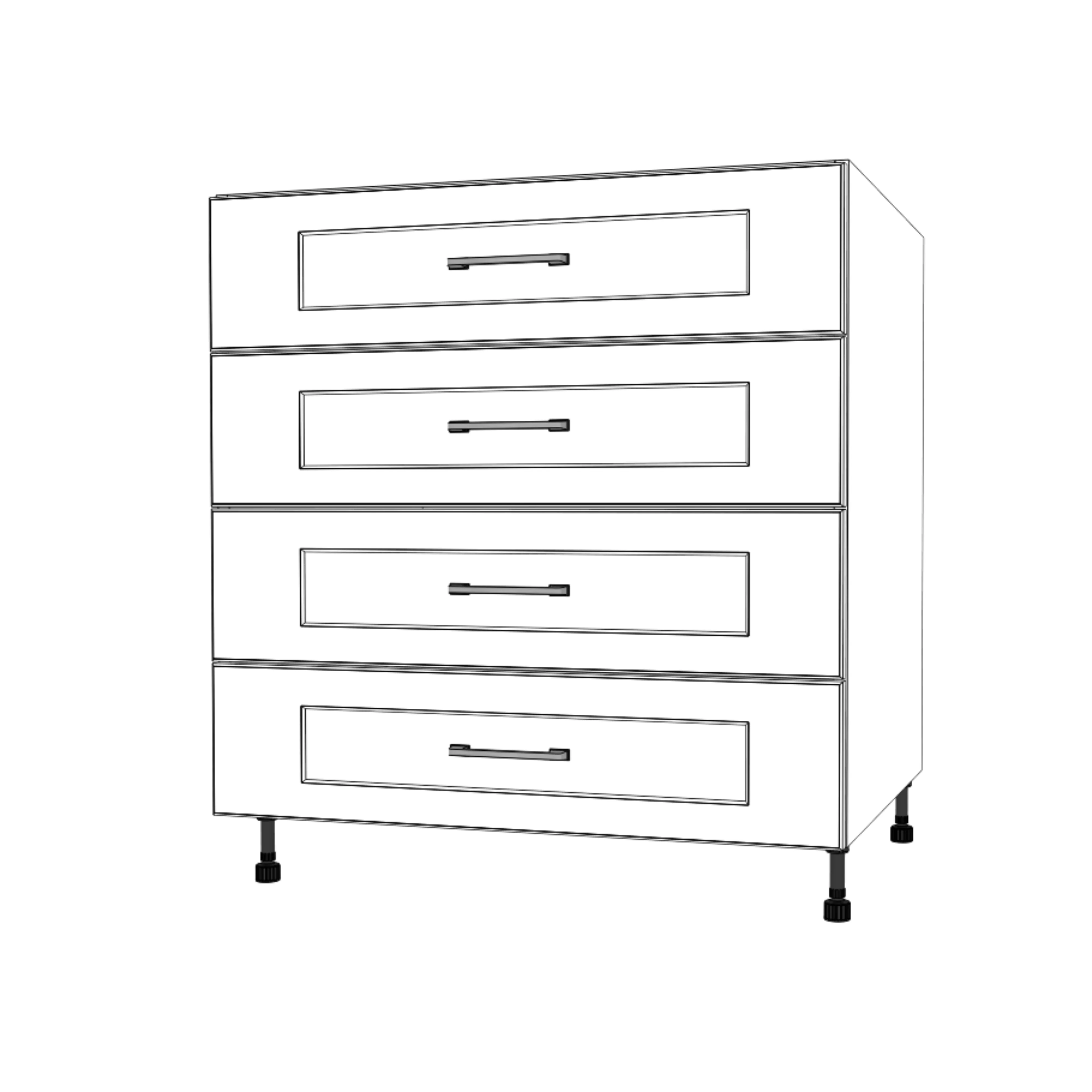 32" Wide Drawer Cabinet - Thermofoil Doors - Image 3