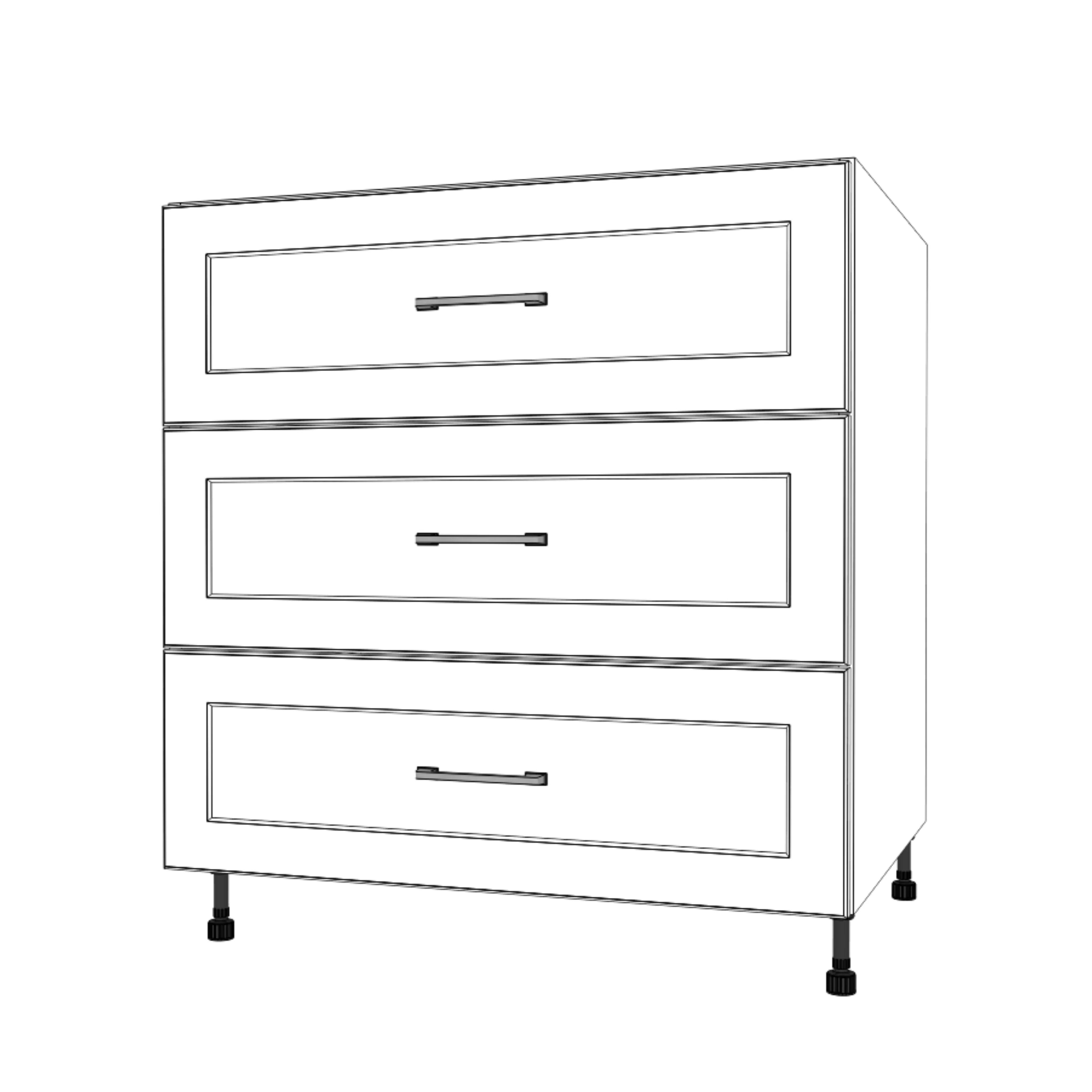 32" Wide Drawer Cabinet - Thermofoil Doors - Image 4