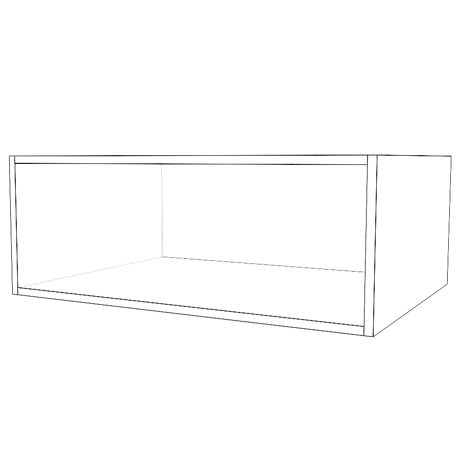 32" Wide x 12" High x 24" Deep Fridge Cabinet - Thermofoil Doors - Image 2
