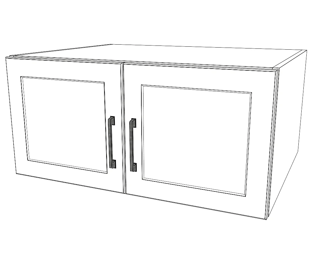 32" Wide x 15" High x 24" Deep Fridge Cabinet - Thermofoil Doors