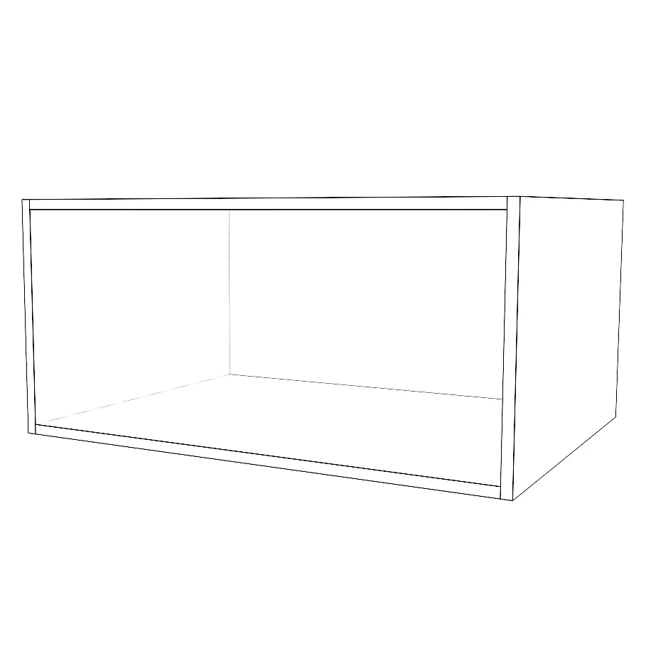 32" Wide x 15" High x 24" Deep Fridge Cabinet - Thermofoil Doors - Image 2