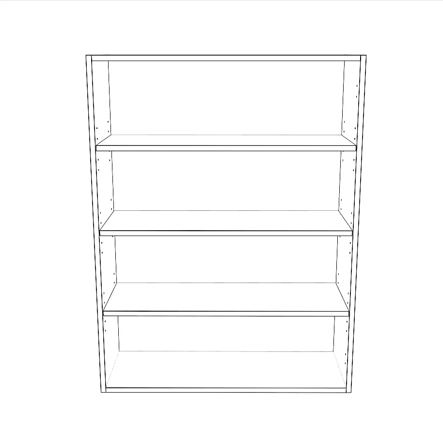 32" Wide x 42" High Wall Cabinet - Painted Doors - Image 2