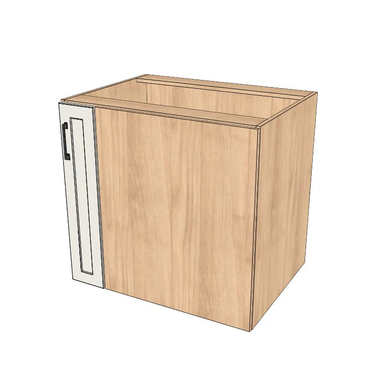 33" Blind Corner Base Cabinet - Door on Right/Left Side - (Hardrock Maple Melamine Boxes - Painted Doors) - Image 2