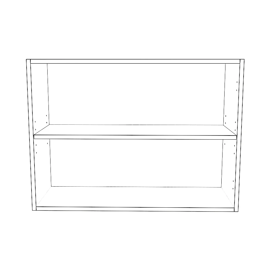 33" Wide x 24" High Wall Cabinet - Thermofoil Doors - Image 2