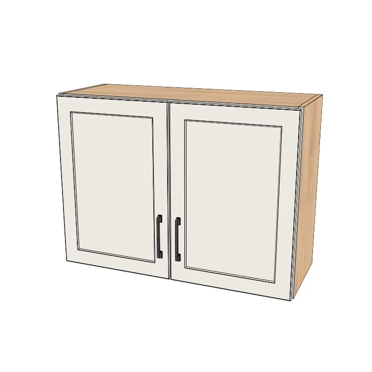 33" Wide x 24" High Wall Cabinet - (Hardrock Maple Melamine Boxes - Painted Doors)