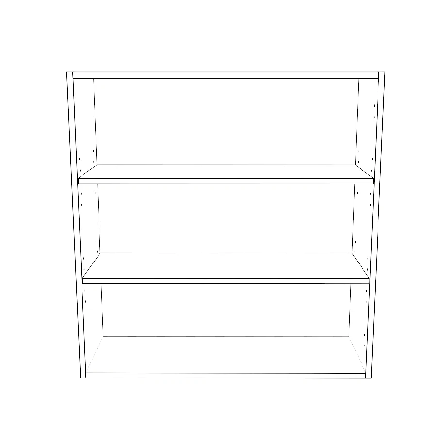 33" Wide x 34" High Wall Cabinet - Painted Doors - Image 2