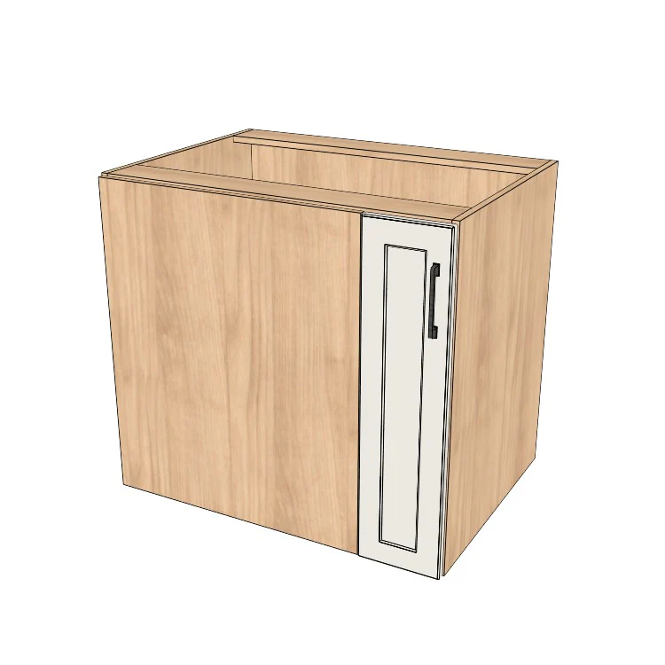 34" Blind Corner Base Cabinet - Door on Right/Left Side - (Ply Wood Boxes - Thermofoil Doors) - Image 2