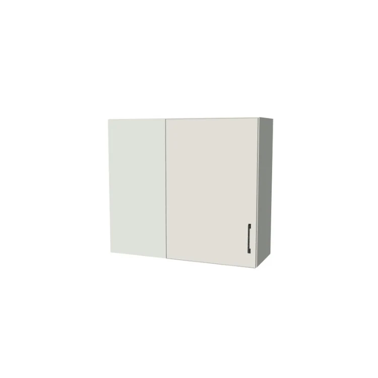 34" Wide 30" High Blind Corner Wall Cabinet - Door on Right/Left Side - (White Melamine Boxes - Flat Panel Doors)