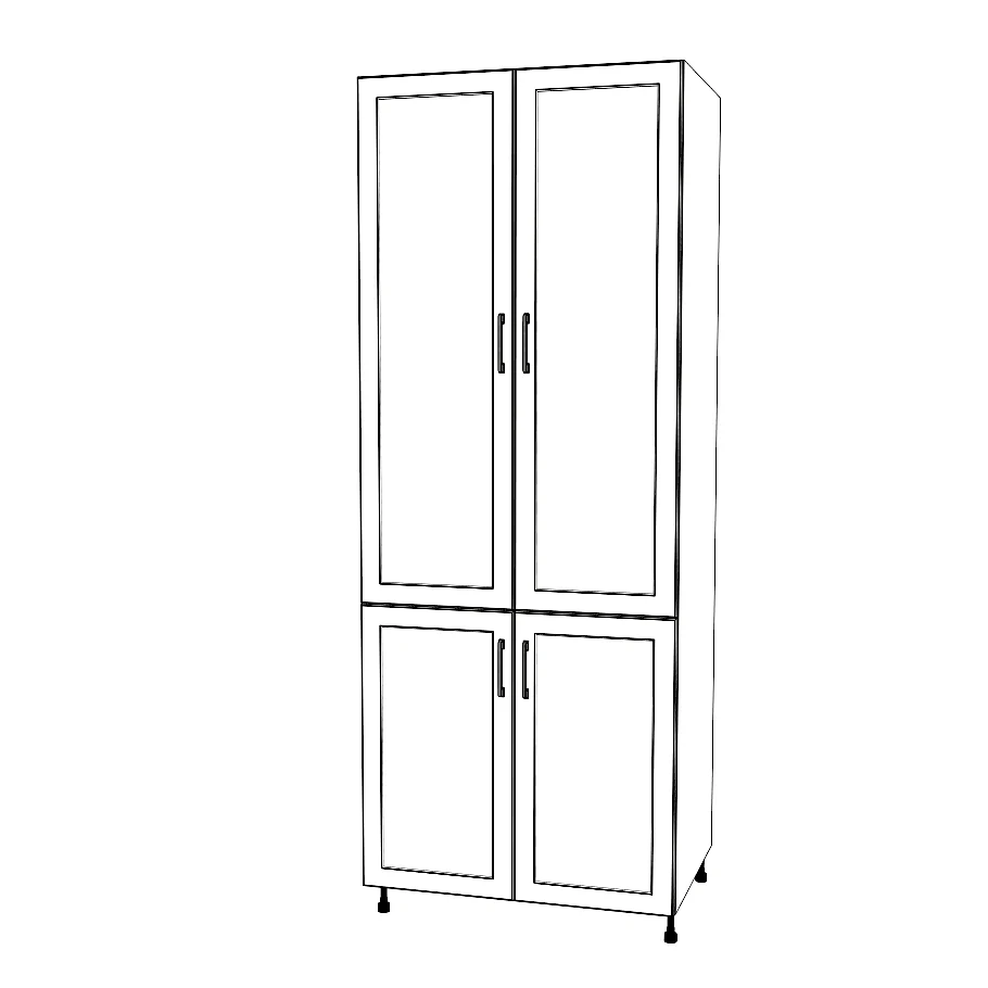 34" Wide Tall Pantry Cabinet - Painted Doors