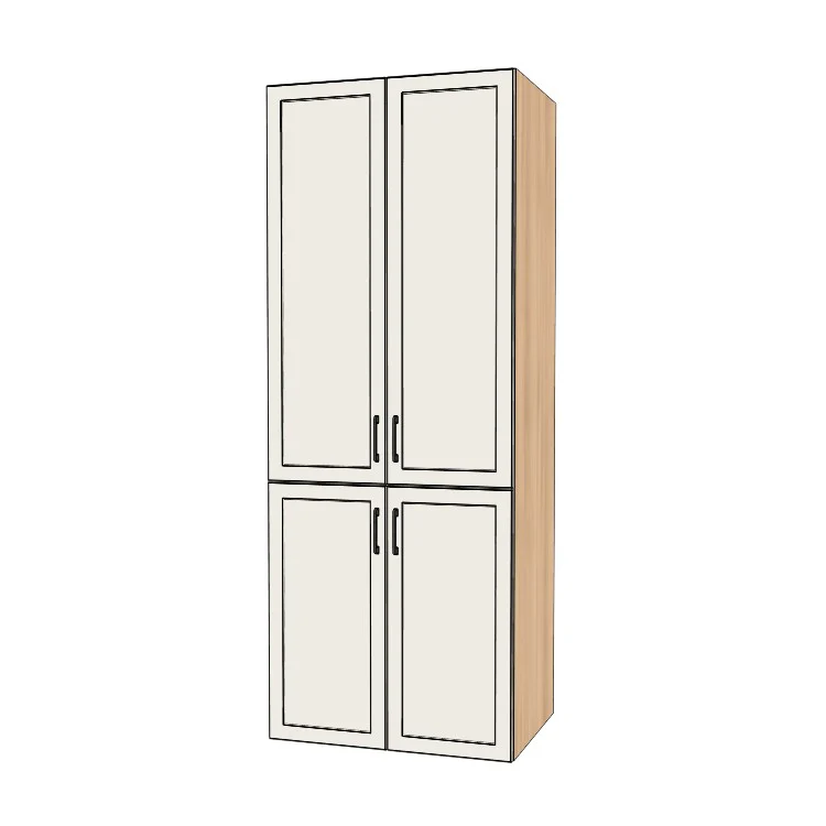 34" Wide Tall Pantry Cabinet - (Ply Wood Boxes - Painted Doors) 24 D