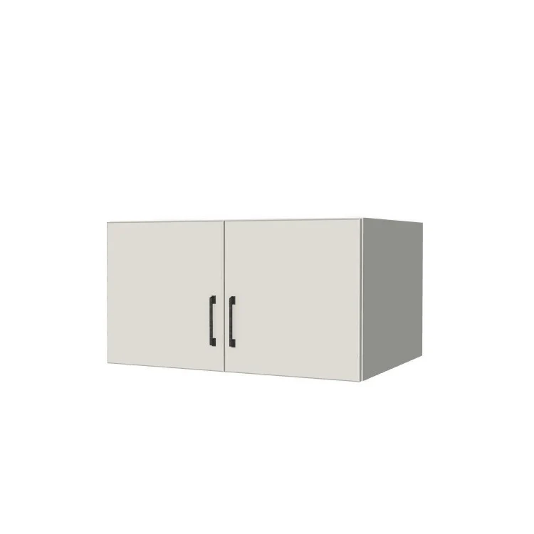 34" Wide x 18" High x 24" Deep Fridge/Stove Cabinet - (White Melamine Boxes - Flat Panel Doors)