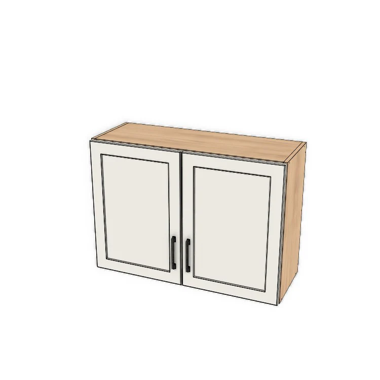 34" Wide x 24" High Fridge/Stove Cabinet - (Ply Wood Boxes - Thermofoil Doors)
