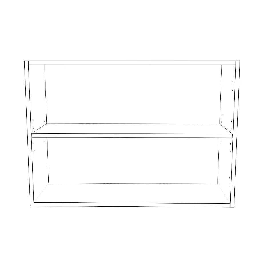 34" Wide x 24" High Wall Cabinet - Thermofoil Doors - Image 2