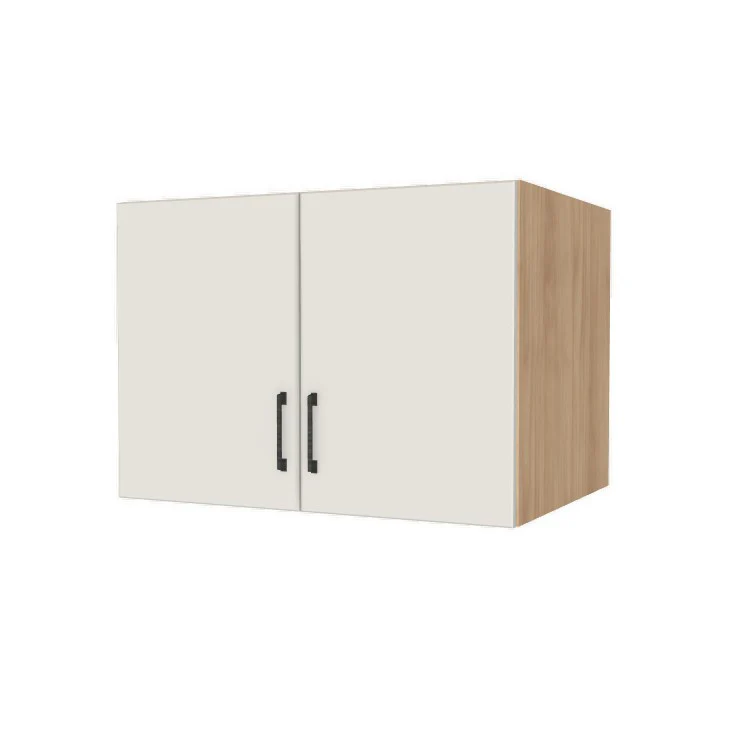 34" Wide x 27" High x 24" Deep Fridge/Stove Cabinet - (Hardrock Maple Melamine Boxes - Flat Panel Doors)