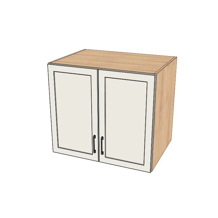 34" Wide x 30" High x 24" Deep Fridge/Stove Cabinet - (Hardrock Maple Melamine Boxes - Painted Doors)