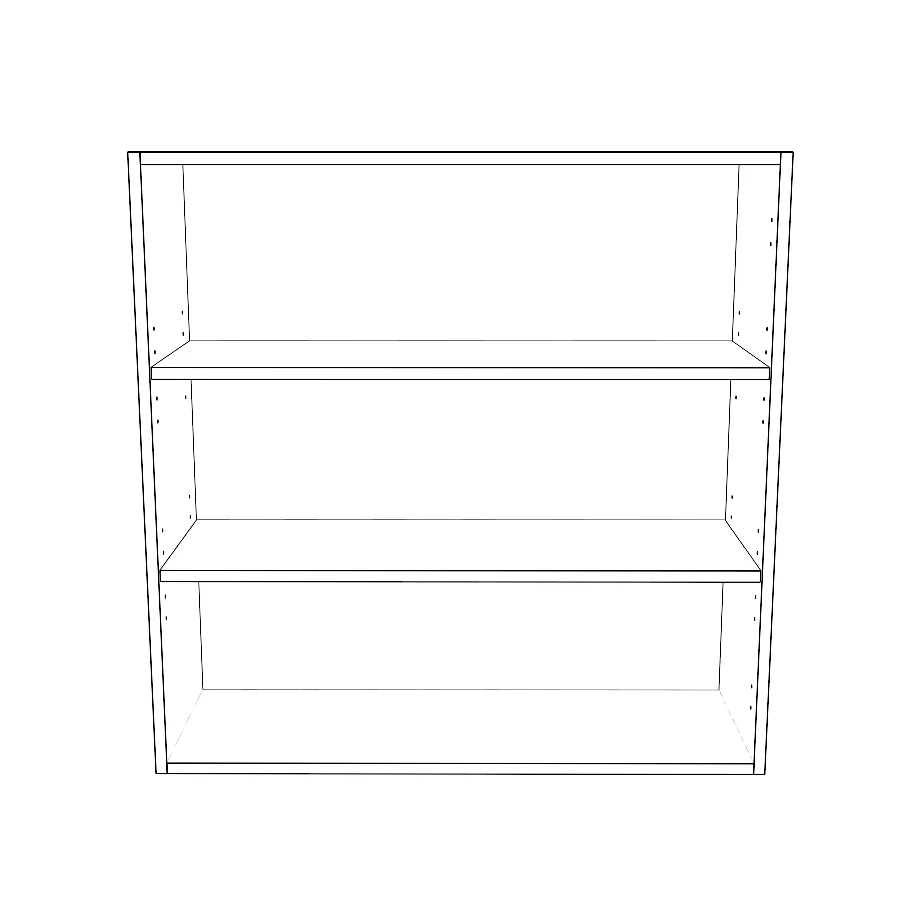 34" Wide x 34" High Wall Cabinet - Painted Doors - Image 2