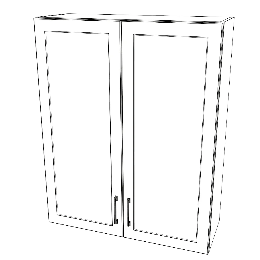 34" Wide x 42" High Wall Cabinet - Painted Doors