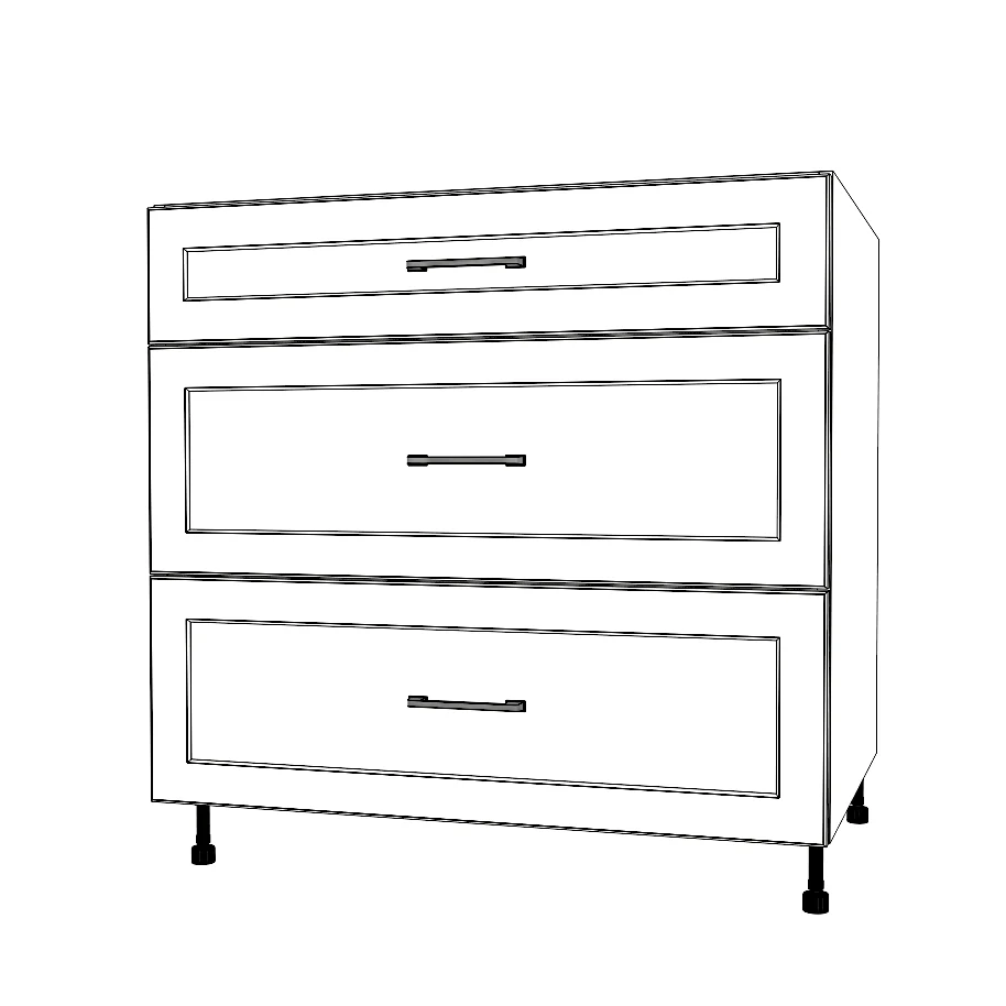 35" Wide Drawer Cabinet - Thermofoil Doors