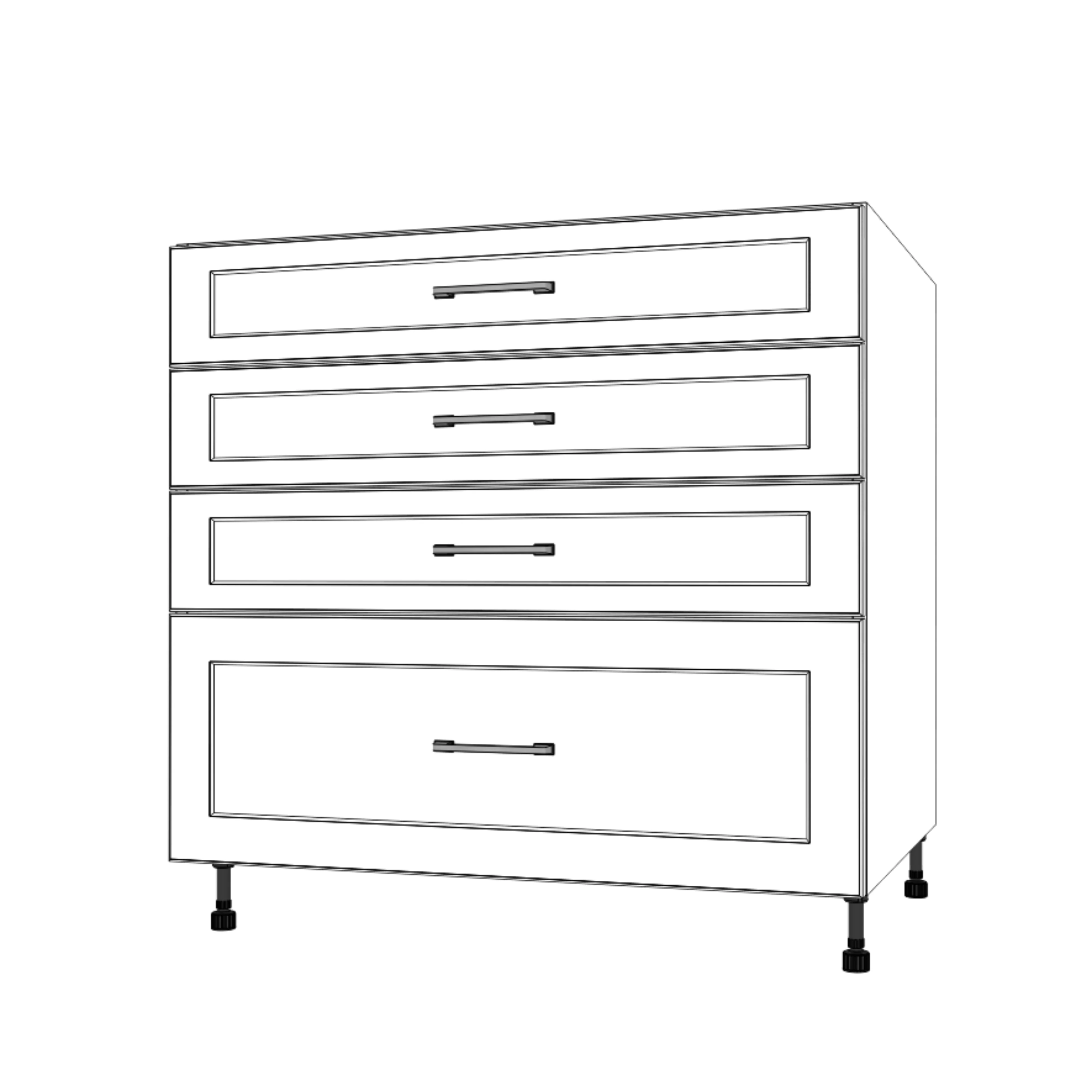 35" Wide Drawer Cabinet - Thermofoil Doors - Image 2