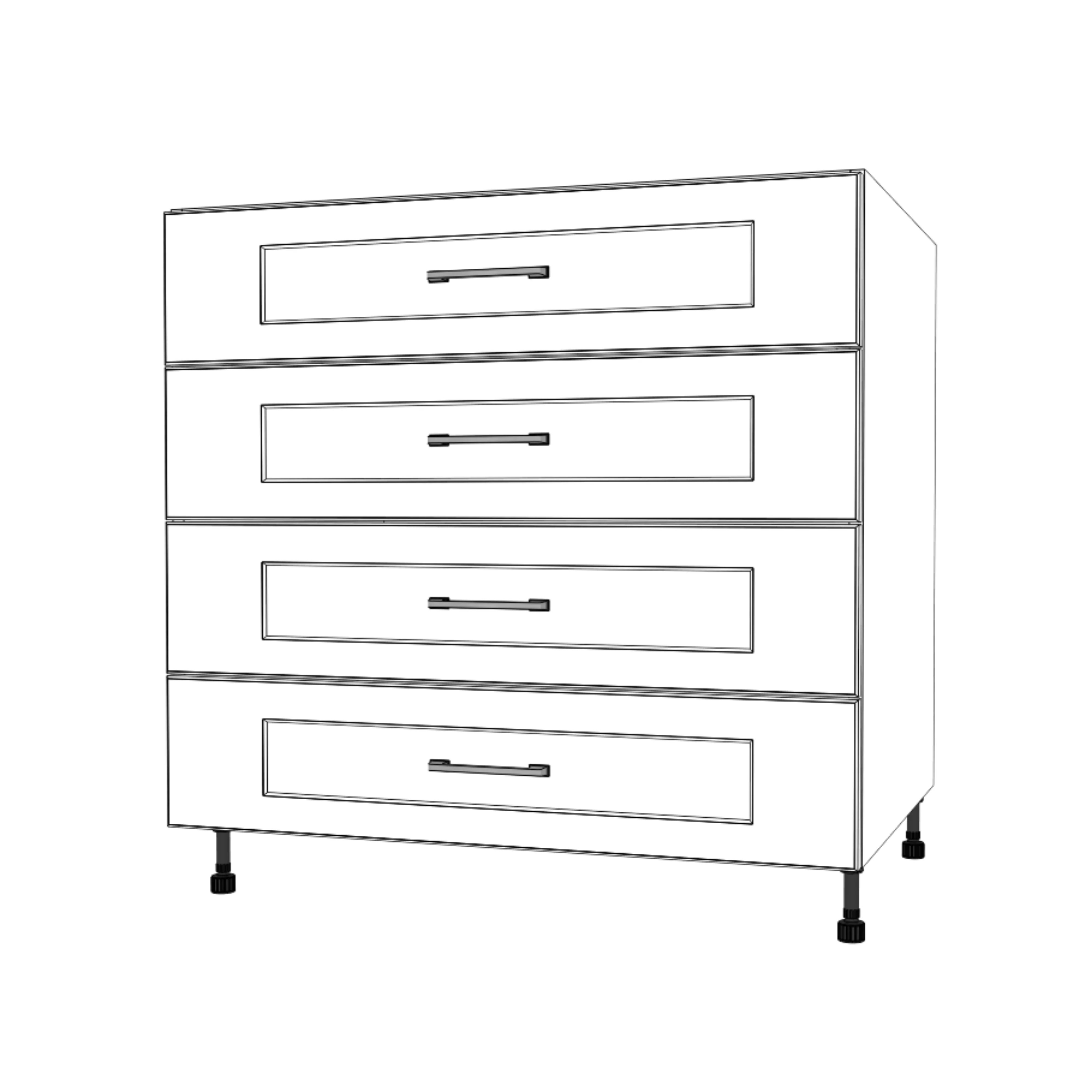 35" Wide Drawer Cabinet - Thermofoil Doors - Image 3
