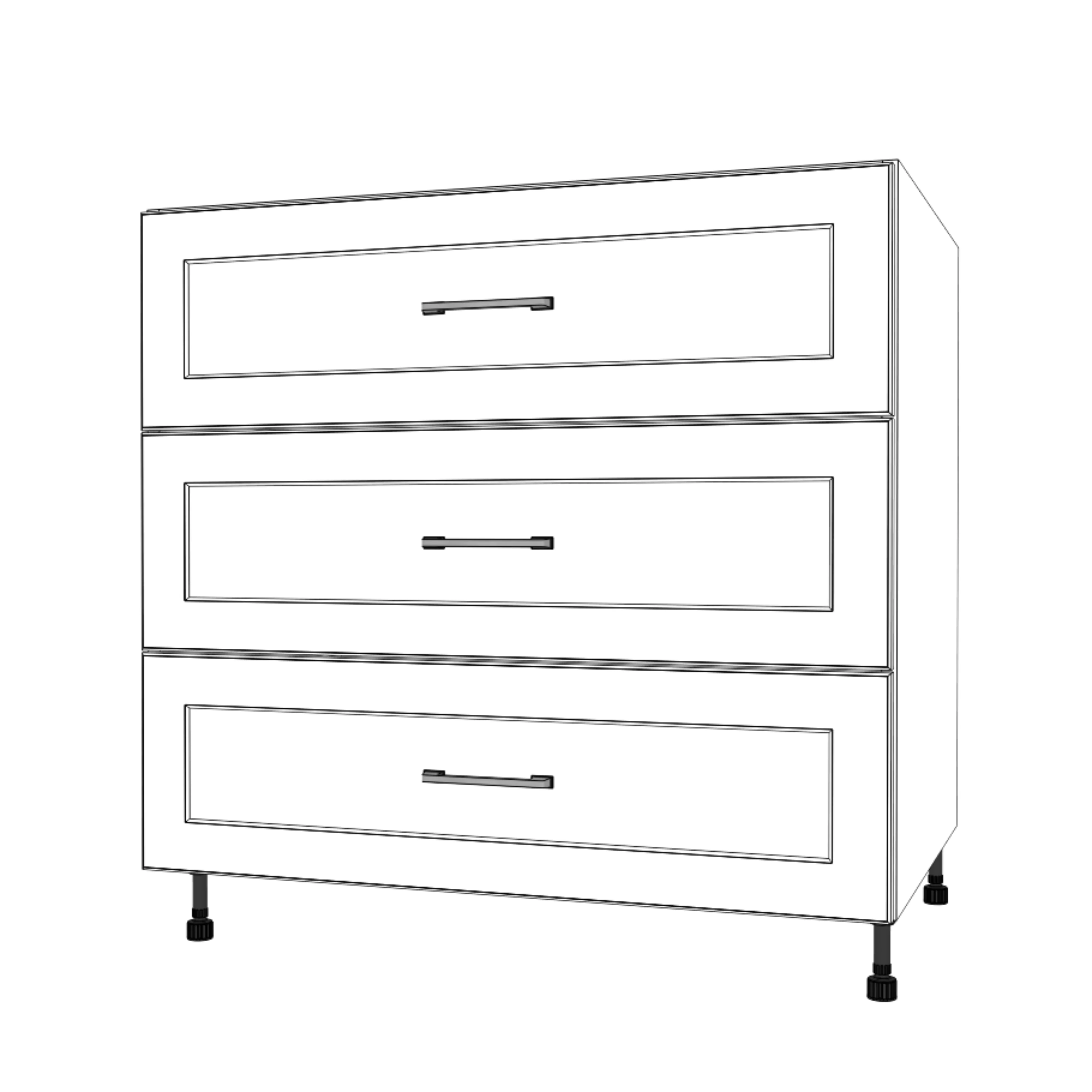 35" Wide Drawer Cabinet - Thermofoil Doors - Image 4