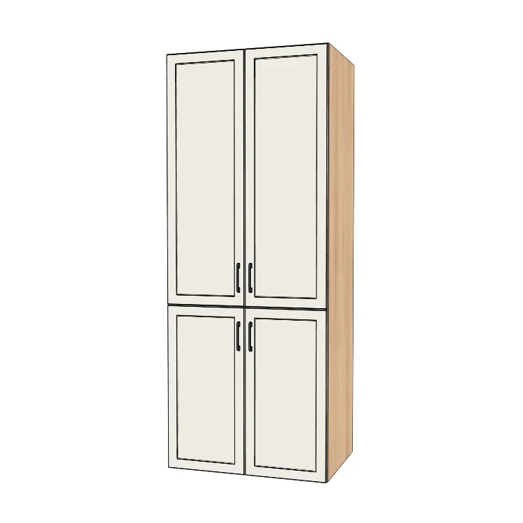 35" Wide Tall Pantry Cabinet - (Ply Wood Boxes - Painted Doors) 24 D