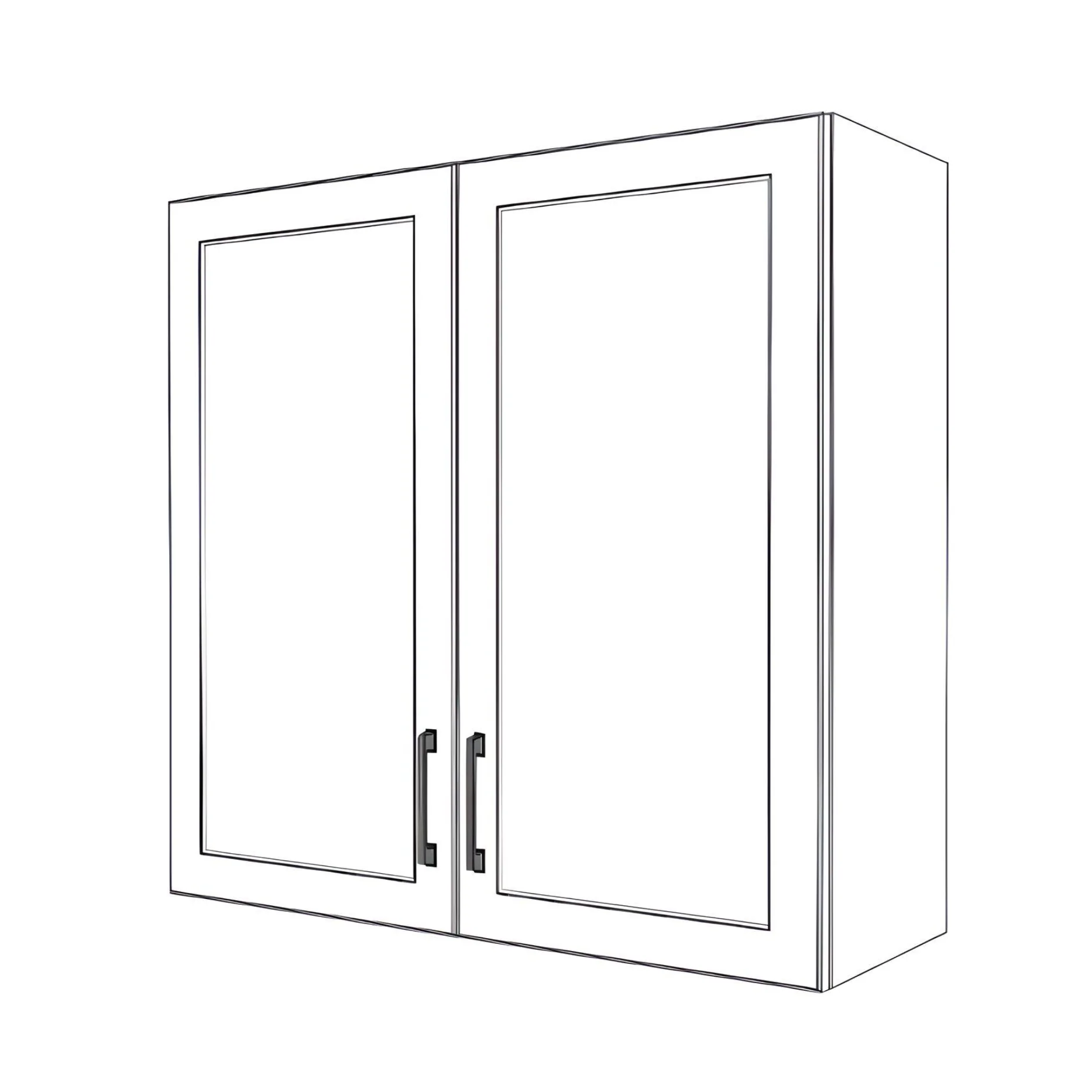 35" Wide x 34" High Wall Cabinet - Thermofoil Doors