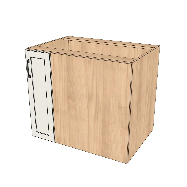 36" Blind Corner Base Cabinet - Door on Right/Left Side - (Hardrock Maple Melamine Boxes - Thermofoil Doors) - Image 2