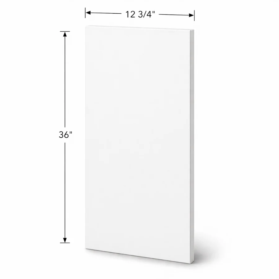 36" High Wall Cabinets - 12 3/4" Width x 36" High - Finished Side Panel