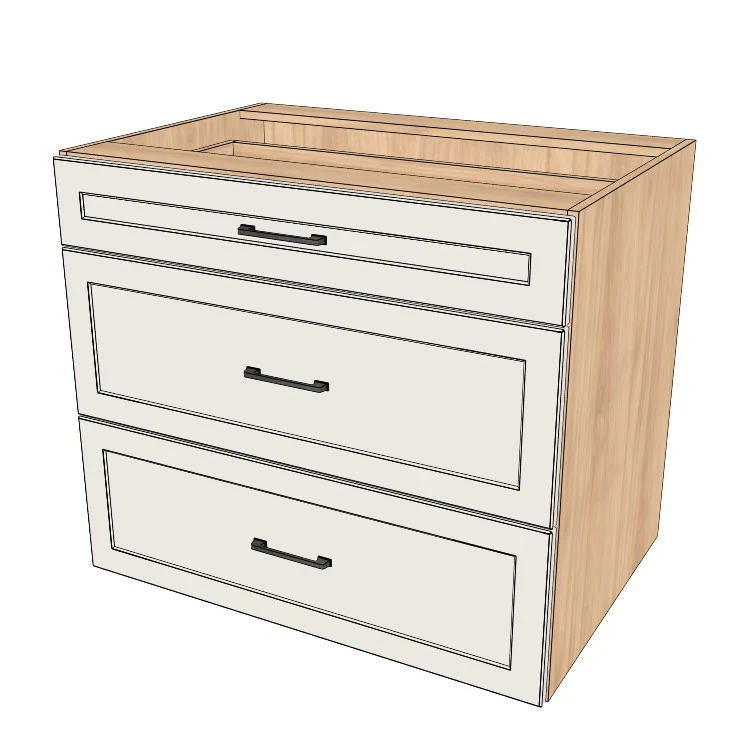 36" Wide Drawer Cabinet - (Ply Wood Boxes - Thermofoil Doors)