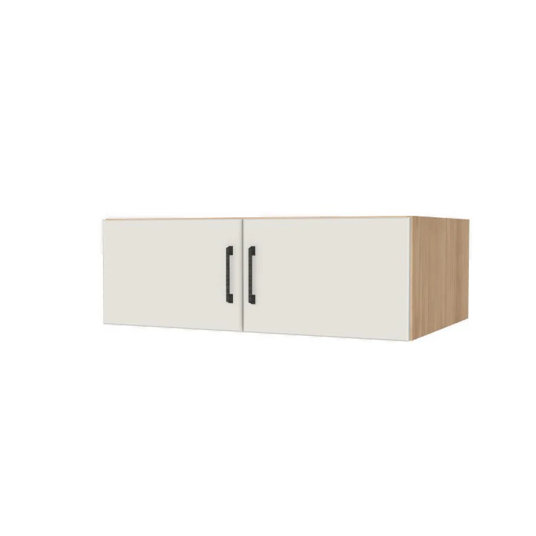 36" Wide x 12" High x 24" Deep Fridge/Stove Cabinet - (Hardrock Maple Melamine Boxes - Flat Panel Doors)