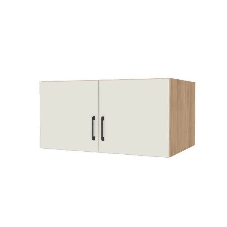 36" Wide x 18" High x 24" Deep Fridge/Stove Cabinet - (Hardrock Maple Melamine Boxes - Flat Panel Doors)