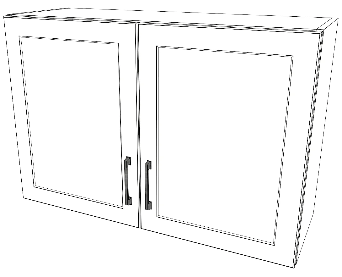 36" Wide x 24" High Wall Cabinet - Painted Doors