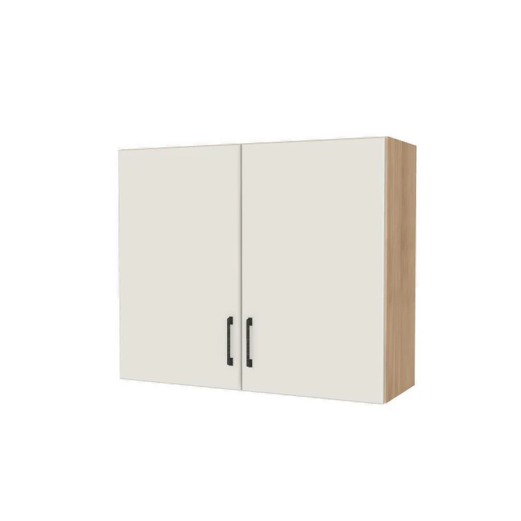 36" Wide x 30" High Fridge/Stove Cabinet - (Hardrock Maple Melamine Boxes - Flat Panel Doors)