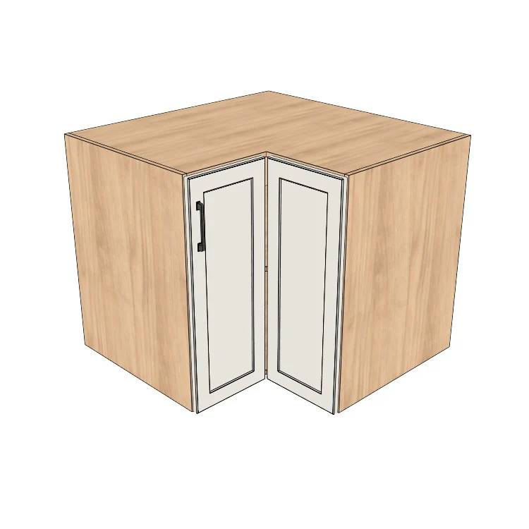 37x37" L Shape Base Corner Cabinet - (Hardrock Maple Melamine Boxes - Painted Doors)